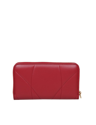 Shop Dolce & Gabbana Devotion Wallet In Matelasse Nappa In Red