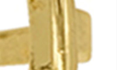 Adornia Open Hammered Oval Ring In Yellow
