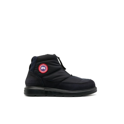 Shop Canada Goose Blue Crofton Quilted Ankle Boots