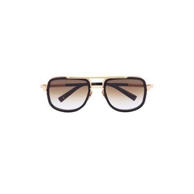 Shop Dita Eyewear Black Mach-s Aviator-style Sunglasses