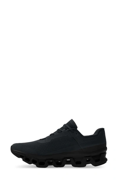 On Cloudmster Void Rubber-trimmed Mesh Running Sneakers In Black