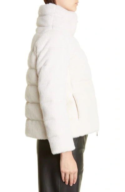 Shop Herno Quilted Down Faux Fur Puffer Jacket In Chantilly