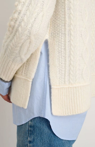Shop Alex Mill Kamil Cable Sweater In Ivory