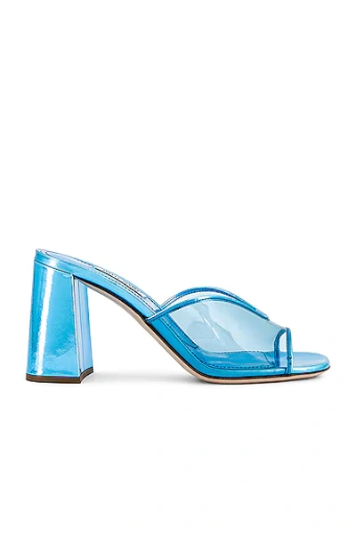 Shop Miu Miu Heeled Mule In Cielo