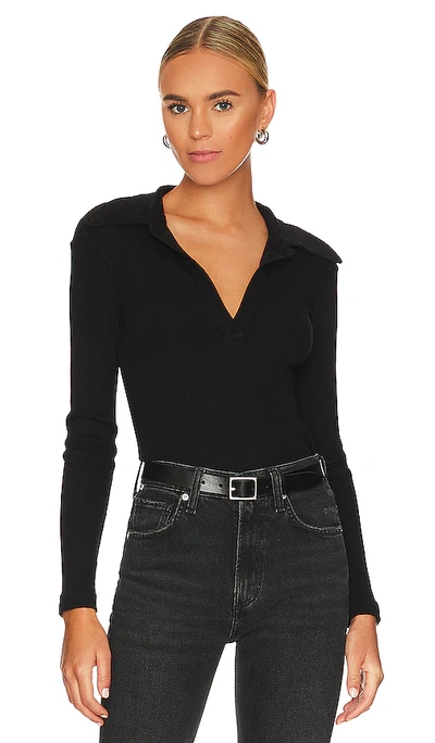 Shop Citizens Of Humanity Alba Polo Top In Black