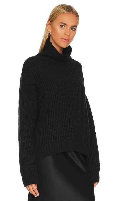 Anine Bing Sydney Alpaca Blend Turtleneck Sweater In Black