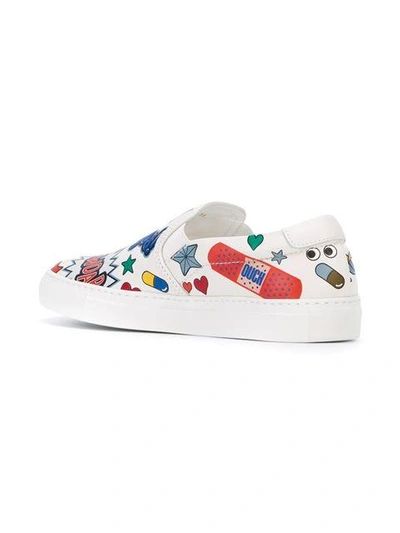 Shop Anya Hindmarch 'all Over Stickers' Sneakers - White