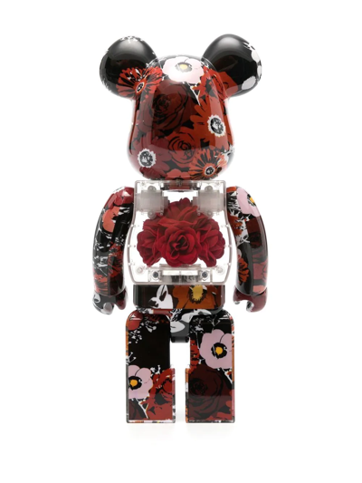 Shop Medicom Toy Flor@ Be@rbrick 400% Figure In Black