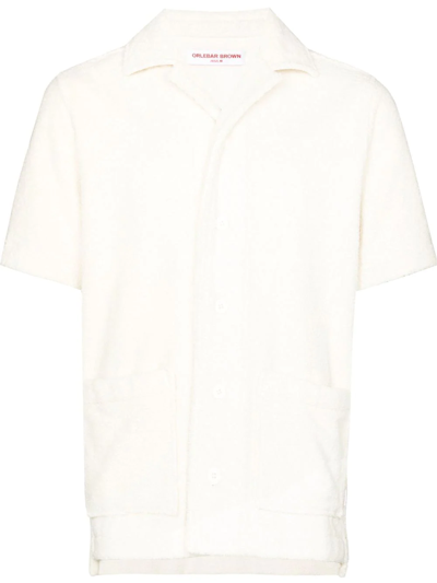 Shop Orlebar Brown Griffith Terry Cloth-effect Shirt In Neutrals