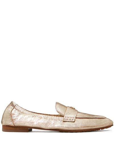 Shop Tory Burch Metallic Ballet Loafers In Gold