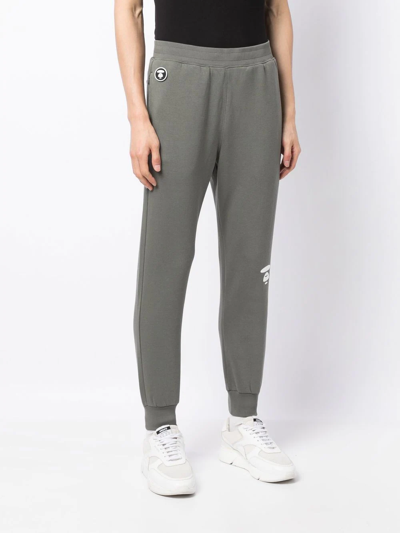 Shop Aape By A Bathing Ape Slim-cut Track Pants In Grün