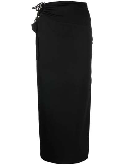 Shop Christopher Esber Cut-out Midi Skirt In Black