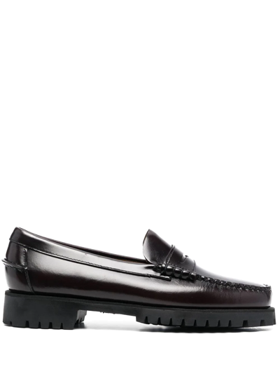 Shop Sebago Dan Penny Flat Loafers In Braun