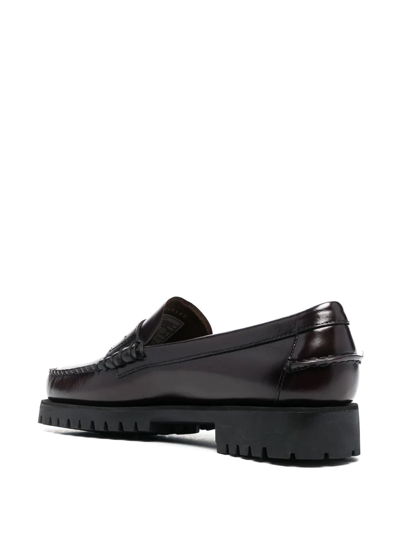Sebago Black Slip-on Loafers With Lug Sole In Black