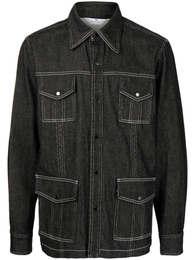 Sasquatchfabrix Contrast-stitch Denim Jacket In Schwarz | ModeSens