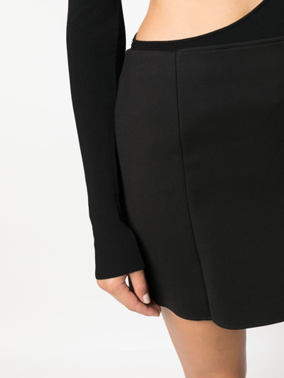 Shop Givenchy G-lock Buckle Wrap Skirt In Schwarz