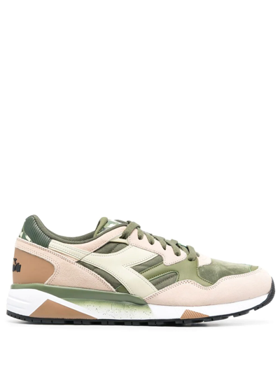 Diadora N9002 Colour-block Sneakers In Green/brown | ModeSens