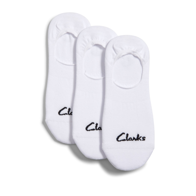 Shop Clarks 3 Pack Solid Liner Sock In White