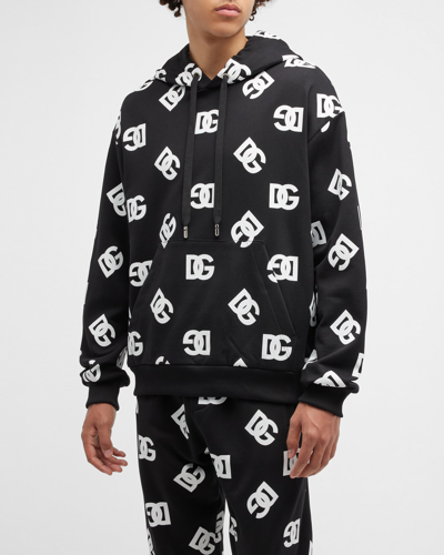 Shop Dolce & Gabbana Men's Allover-dg Sweatpants In Logo Print