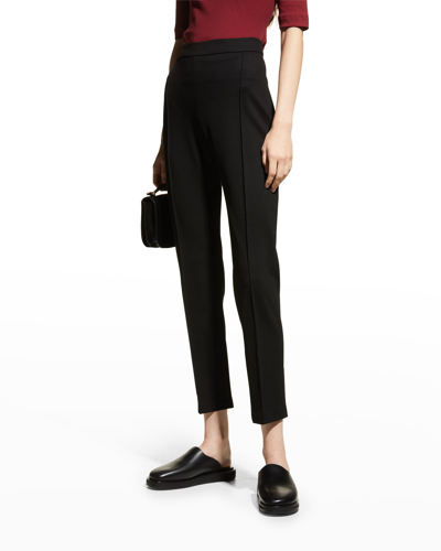Shop Rosetta Getty Slim-leg Crop Pull-on Pants In Black