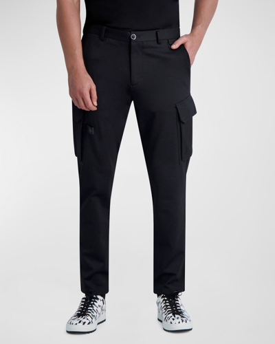 Shop Karl Lagerfeld Men's Dress Cargo Pants In Black
