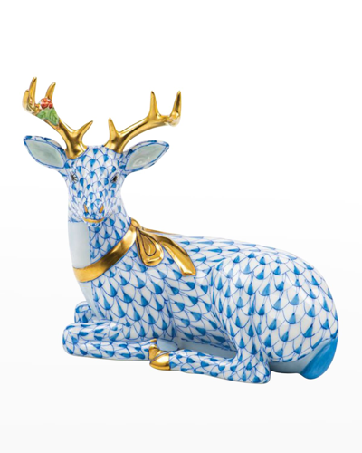 Shop Herend Lying Christmas Deer Figurine
