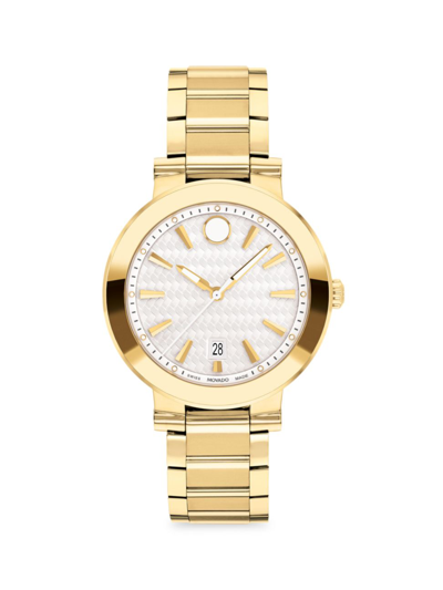 Shop Movado Women's Vizio Yellow Pvd Bracelet Watch In Yellow Gold
