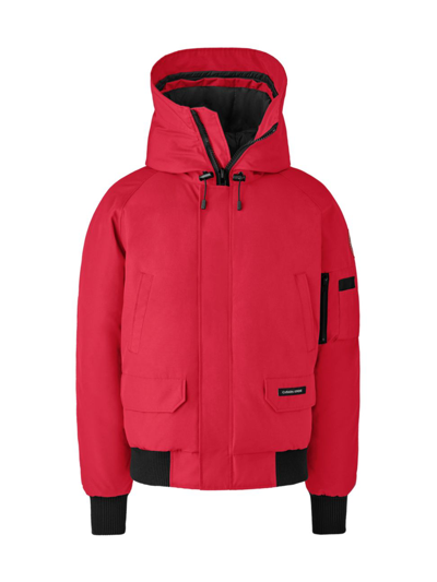 Shop Canada Goose Men's Chilliwack Down Bomber Jacket In Fortune Red