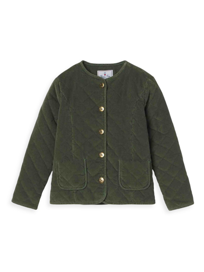 Shop Classic Prep Little Girl's & Girl's Gracie Quilted Jacket In Green