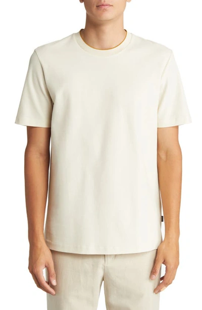 Shop Hugo Boss Tessler Cotton T-shirt In Open White