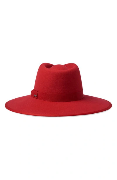 Shop Brixton Jo Felted Wool Rancher Hat In Mars Red