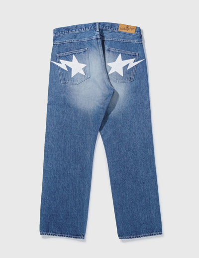 Bape A Bathing Ape Star Jeans In Blue ModeSens