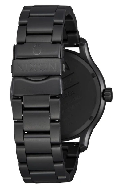 Shop Nixon The Patrol Bracelet Watch, 42mm In Black/ Gold/ Black