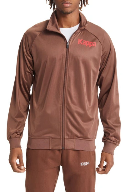 Shop Kappa Authentic Angost Track Jacket In Brown Dk