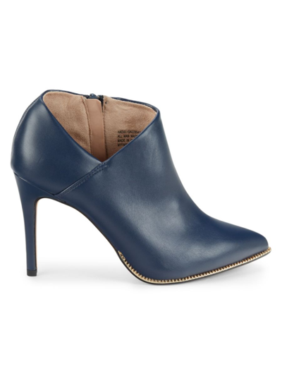 Shop Bcbgeneration Women's Hadix Studded Faux Leather Booties In Navy