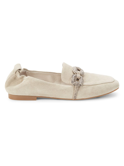 Shop Sanctuary Women's Chain Leather Loafers In Clean Sand