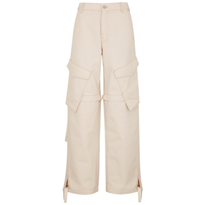 Shop Dion Lee Parachute Wide-leg Denim Trousers In Natural