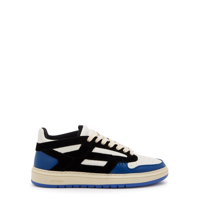 Shop Represent Reptor Panelled Leather Sneakers In Black