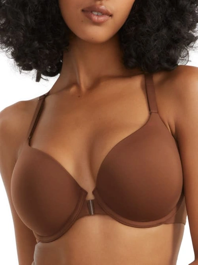 Shop Bare The Effortless Front-close Bra In Coco