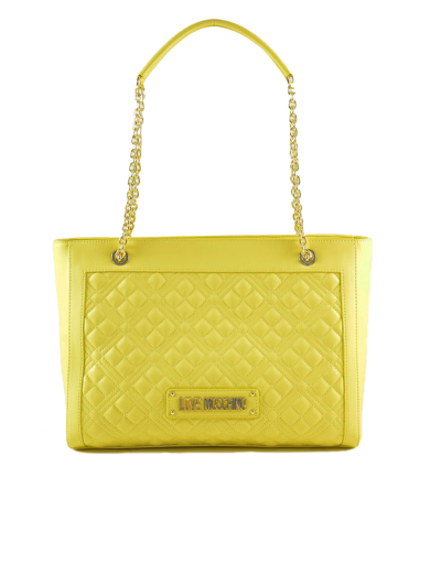 Shop Love Moschino Handbags Women's Yellow Handbag