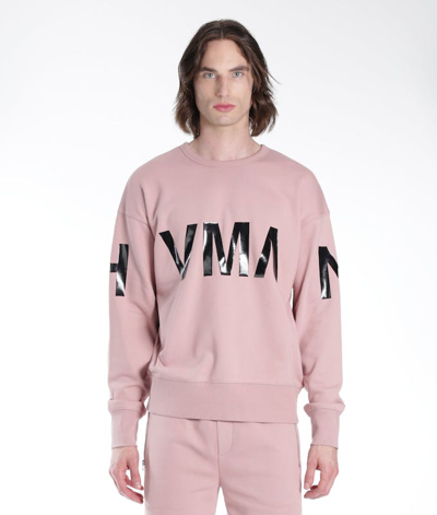 Shop Hvman Chosen To Prevail Crew Sweatshirt In Dusty Pink
