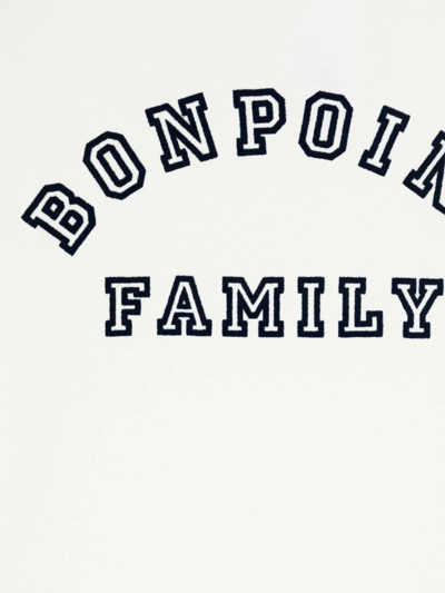 Shop Bonpoint Teen Logo-print Long-sleeve T-shirt In White
