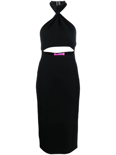 Shop Gauge81 Abile Cut-out Detail Midi Dress In Black