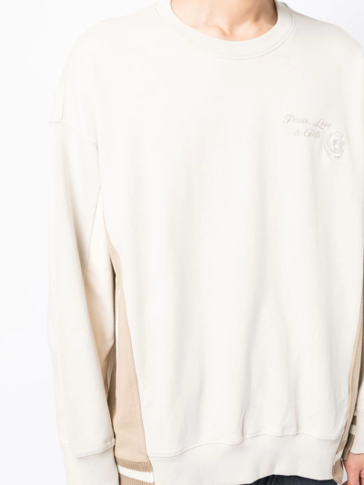 Five Cm Embroidered-logo Sweatshirt In 中性色