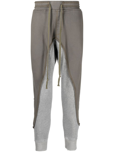 Shop Greg Lauren Patchwork Drawstring Trousers In Green