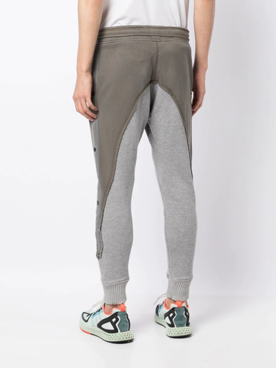 Greg Lauren Patchwork Drawstring Trousers In Green