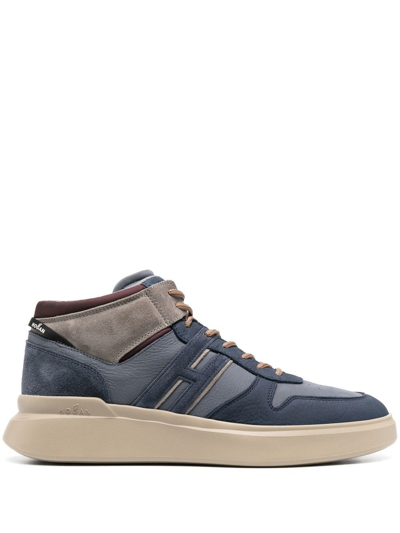 Shop Hogan H580 Mid-top Sneakers In 蓝色