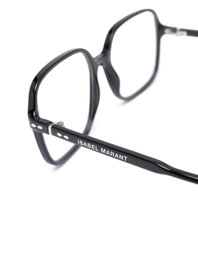 Isabel Marant Eyewear Logo-print Glasses In 黑色
