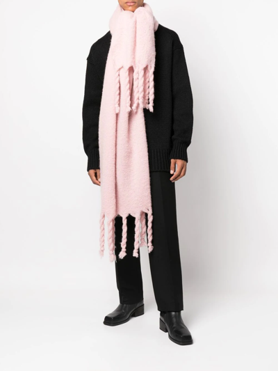 Shop Ader Error Oversized Knitted Scarf In 粉色