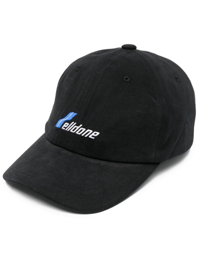 We11 Done Logo Embroidered Baseball Cap In 黑色